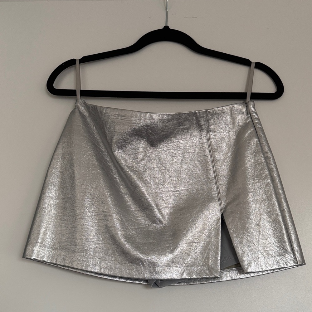 Silver Mini Skirt
